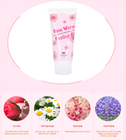 Crema Herbal de Agua de Rosas Estilo Coreano 60ml, Limpieza Profunda, Hidratante, Reafirmante, Aclarante, Fragancia Floral, Sin Silicona, Para Todo Tipo de Piel