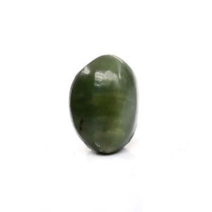 Pierre naturelle œil de tigre œil de chat de haute qualité 13,36 carats, taille personnalisée, coupe ovale polie, couleur vert-brun, certifiée IGI - Product Image 1
