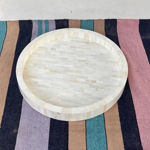 Fournisseur indien Grand plateau décoratif en incrustation d'os pour centres de table ou consoles disponibles chez Wholesale Supply - Product Image 5