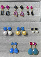 Boucles d'oreilles en argent sterling sculptées et facettées en agate onyx de qualité supérieure, best-seller, bijoux de mode pour la maison