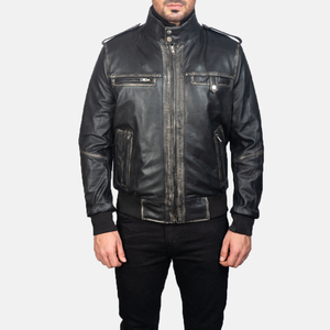 Veste de style de vie pour homme en cuir véritable personnalisée, imperméable, respirante, écologique, à séchage rapide, avec fermeture frontale, pour l'hiver et la protection. - Product Image 1