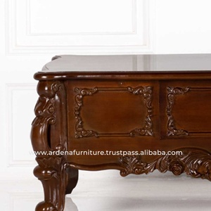 Mesa de Centro de Madera Maciza Europea de Lujo con Diseño Tradicional y Cajones - Marca Ardena - Product Image 5