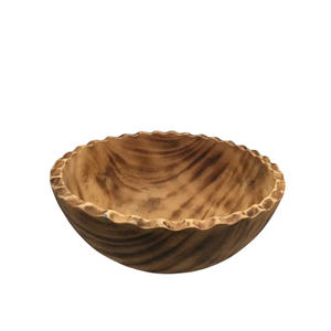 Eco Handmade <b>Ornamental</b> Classic <b>Large</b> Wooden Bowl Hand Carved Jacaranda Wood Serving Salad Fruit Bowl Kitchen Tableware Decor - Product Image 1