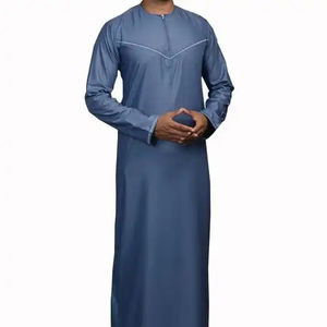 Nueva Túnica Jubba Masculina Elegante Personalizada al por Mayor 2026, Túnica Islámica Tradicional de Manga Larga para Eid y Ramadán en Venta - Product Image 1