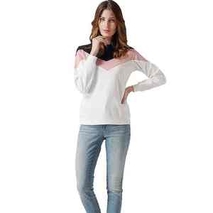 Sudadera lisa con cuello redondo de nuevo diseño, sudadera con logotipo personalizado para mujer, sudadera de gran tamaño de alta calidad para mujer - Product Image 5