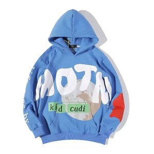 เสื้อฮู้ดผู้ชายแบบสั่งทำเสื้อสวมหัวสไตล์วินเทจซักได้พร้อมกระเป๋าโอเวอร์ไซส์ที่มีซิปไหล่ปล่อยให้หลวมบ็อกซี่ใส่โลโก้ด้านหน้า - Product Image 3