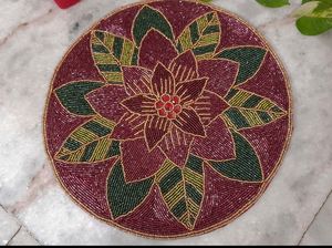 Tấm Lót Đĩa Đính Cườm Thủ Công Để Trang Trí Bàn - Product Image 2