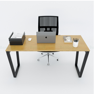 BFTB003-140x60cm Trapezium Bamboo Laptop <b>Desk</b> with <b>Foldable</b> Metal Legs for School Use - Product Image 2