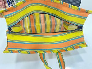 Bolsas de compras de nylon Ecológico Tejido grande PP Reciclado Polipropileno Plástico Rayas Reutilizable Opción India-Opciones a granel - Product Image 2