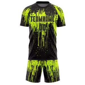 เสื้อฟุตบอลพิมพ์ลายพิมพ์โพลีเอสเตอร์แบบลอกลายสีทึบออกแบบโลโก้ได้ทั้งชายและหญิง100% ผ้าโพลีเอสเตอร์ - Product Image 2