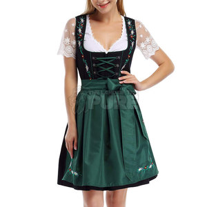 Vestido Dirndl para Mujer Directo de Fábrica, Disfraz de Oktoberfest, Vestido Dirndl Bávaro Alemán de Chica de la Cerveza - Product Image 5