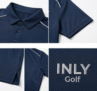 Polo de golf pour homme en polyester et élasthanne, léger, respirant, personnalisé, vert, pour le sport et les loisirs, vêtements de golf OEM.