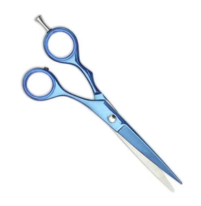 Tijeras de corte de pelo de acero y Metal con revestimiento azul hechas a medida Herramienta de belleza de salón profesional y para el hogar-Venta al por mayor - Product Image 4