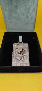 จี้ชุบทอง14K สีเหลือง4.30Ct ตัดจริง CVD ปรับแต่งชื่อได้เครื่องประดับเงินสเตอร์ลิงประดับเพชรลวดลายตัวอักษร - Product Image 3