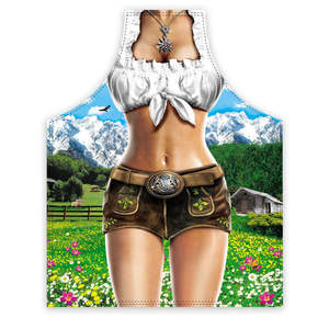 Tablier de cuisine 100 % coton modèle Alpine, style bavoir Oktoberfest Dirndl pour restaurants, cafés, mariages, campings - Product Image 2