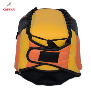 Stable Design Boxing Head Guard with <b>Leather</b> Padding <b>Cushion</b> Distribution Secure Hold Lightweight Eco-Friendly Safety Protection - Product Image 3