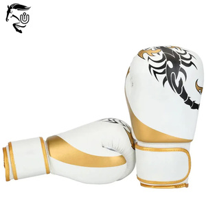 Guantes de boxeo de lucha profesional para hombre, nuevo diseño 3D, logotipo personalizado, rojo, negro, piel de vaca, guantes de boxeo de cuero Pu - Product Image 6