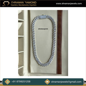 925 Silver Rhodium Plated 14mm 18inch Moissanite Diamond Custom Luxury Cuban Link Chain <b>Necklace</b> Iced Hip Hop Wedding Party Gift - Product Image 4