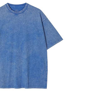 Camisetas Unisex de Diseño Personalizado, Lisas, Azules, Extra Grandes, 100% Algodón, Antiarrugas, Lavado Vintage - Product Image 3