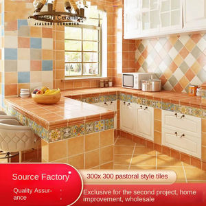 <span class=keywords><strong>Piastrelle</strong></span> in Ceramica Rustiche Mediterranee Retrò Americane 300x300 Resistenti all'Usura per Bagno, Cucina, Balcone e Interni - Product Image 2