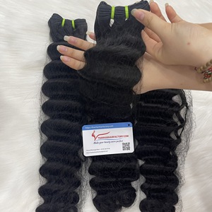 Ready Ship 100% Extensions Remy brutes de meilleure qualité Produit chaud Trame Deepwave Pas de perte Pas d'enchevêtrements Vague naturelle Prix de gros - Product Image 5
