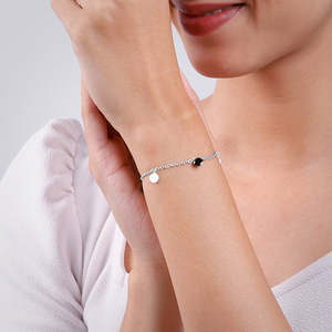 Silver Dazzle Dot Fashion Charm pour bracelets Design élégant Dot pour améliorer votre style - Product Image 3
