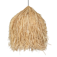 Abat-jour suspendu en jonc de mer et feuille de palmier, style minimaliste français, taille personnalisée, fabriqué au Vietnam, FBA