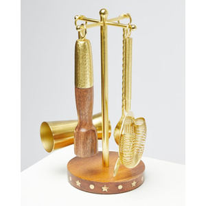 Luxury Hammered Design Black Finished Bar Tool Set Stylish Multipurpose Cocktail Kit For Home Bars Restaurants And <b>Gifting</b> - Product Image 1