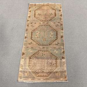 Tapis turc vintage 0,1x3,1 pi (4x95 cm), tapis oriental brun - Product Image 1