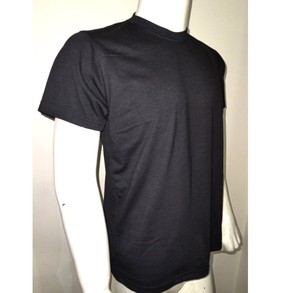 เสื้อยืดแขนสั้นสำหรับผู้ชายทรงโอเวอร์ไซส์ผ้าคอตตอนโพลีธรรมดาพิมพ์โลโก้ได้ตามต้องการ - Product Image 1