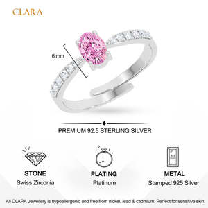 Anillos de Plata de Ley 925 de Primera Calidad para Mujer, Corte Ovalado, con Circonita o Perla, con Baño de Rodio, Joyería para Hombre - Product Image 5