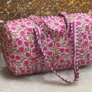 Wholesale Custom Logo <b>Large</b> Floral Printed Quilted Double Cotton Gauze Baby <b>Changing</b> Padded <b>Bag</b> Travel Duffel <b>Bag</b> - Product Image 1