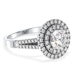 Bague Halo en Argent Sterling 925 avec Diamant de Laboratoire CVD Rond de 1,4 Ct, Prix de Gros d'Usine REYES, Cadeau de Mariage, Bijoux Fins - Product Image 3