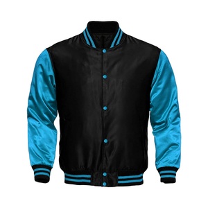 Chaquetas de bombardero de satén bordadas para mujer, chaquetas de bombardero de satén personalizadas para mujer, chaquetas de satén Unisex, Letterman para mujer - Product Image 1