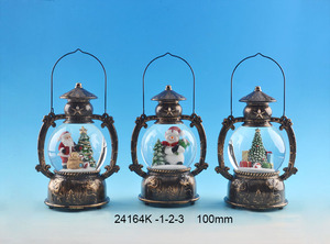 กล่องดนตรี<span class=keywords><strong>คริสต์มาส</strong></span>ขายส่ง ของตกแต่งแบบพกพา ซานตาคลอสระยิบระยับ โคมไฟคริสต์มาสเรืองแสงพร้อมหิมะโปรย - Product Image 2