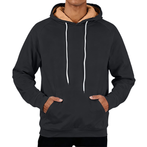 Sudadera con Capucha de Alta Calidad para Hombre, Mezcla de Algodón, Diseño Sólido, Estilo Urbano, Informal, Moderno y de Última Moda - Product Image 3