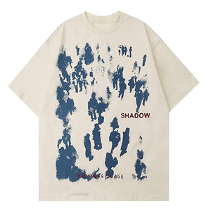 T-shirts graphiques personnalisés pour enfants fabricant unisexe Vente en gros Boxy Fit Oversize streetwear T shirt tee Vintage Col montant lourd - Product Image 1