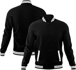 Letterman Jackets Wholesale Custom Printed Embroidery Baseball Varsity Jacket Loose Casual Baseball Jacket for Men's - Product Image 3
