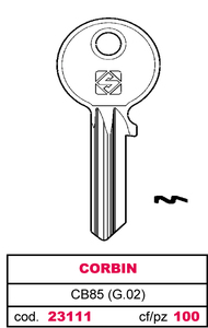 Chiave Asc Cb85 (g.Vac 4) Corbin - Product Image 1
