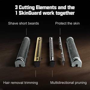 Paquete de 2 cabezales de repuesto eléctricos para afeitadoras, accesorios para afeitadoras eléctricas de doble cuchilla rotatoria, alimentación USB, lavables para cuerpo y rostro - Product Image 5