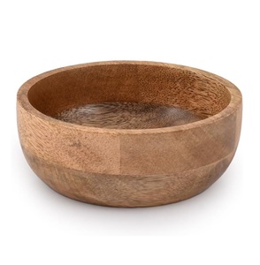 Ensemble de bols en bois d'acacia bols de service en bois pour fruits et salade avec ustensiles - Product Image 5