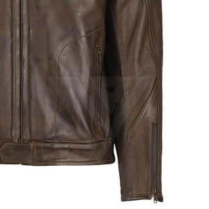 À la mode Pu cuir veste hommes classique motard Slim Fit moto Style vêtements d'extérieur décontractés automne printemps col montant manteau - Product Image 6