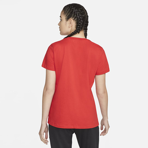 T-shirt d'été col rond personnalisé pour femmes en coton respirant à séchage rapide avec patchs et appliques décoration T-Shirt à manches courtes pour femmes - Product Image 2