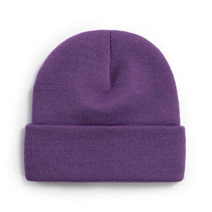 El mejor Gorro con estampado personalizado para hombres, mujeres y jóvenes, Cable acanalado Merino, gorros de Cachemira de punto de acrílico/algodón, logotipo de diseñador - Product Image 2