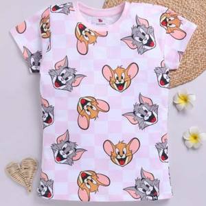 Conjuntos de ropa para niñas Camiseta de algodón orgánico con mangas completas y cuello redondo Combinación de tres colores para la escuela - Product Image 3