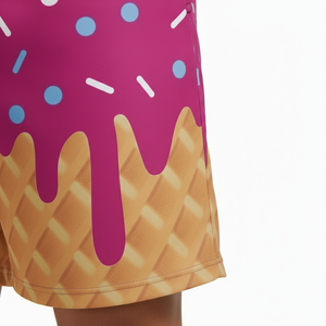 Candy Dad&Me Waffle Ice-Trunk Summer Casual Parent-child Sports <b>Lounge</b> Breathable Eco-Friendly Quick Dry Sublimated Polyester - Product Image 5