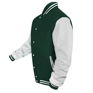 New Fashion Factory Price Leather sleeves Custom Versity Jackets / Letterman Jackets <b>Wool</b> Leather Jackets - Product Image 4