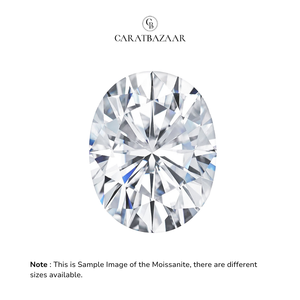 Diamant Moissanite Certifié D VVS1 Coupe Ovale Libre - Product Image 2