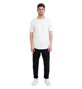 Bán Sỉ Áo Thun Nam Cổ Tròn Màu Trắng Trơn 100% Cotton Đặt Làm Theo Yêu Cầu - Product Image 2