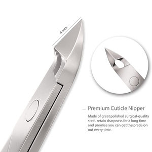 Pince à ongles à cuticules à ouverture large et légère avec logo personnalisé de haute qualité Lames durables en acier inoxydable Outils de beauté pour les doigts OEM - Product Image 2